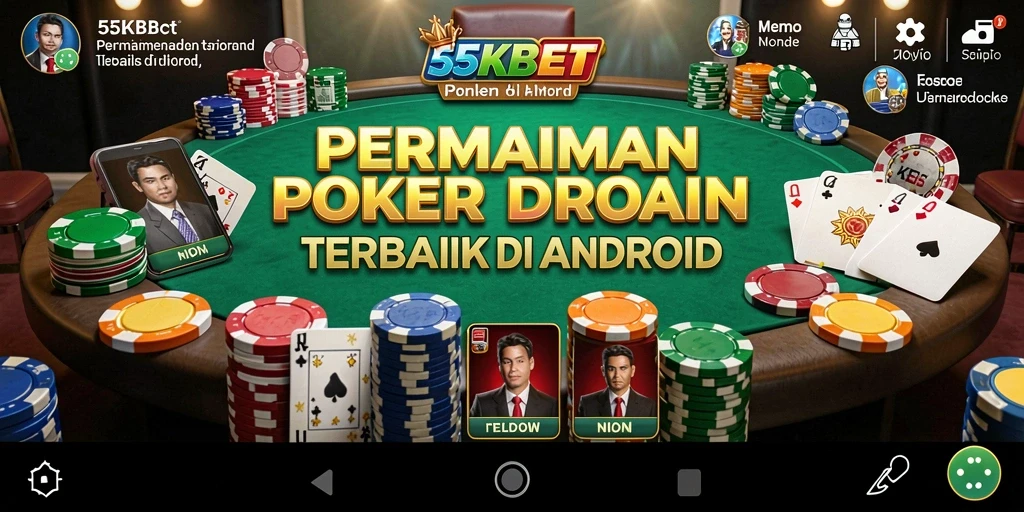 Tampilan gameplay utama 55KBET yang mendebarkan dengan suasana kasino.
