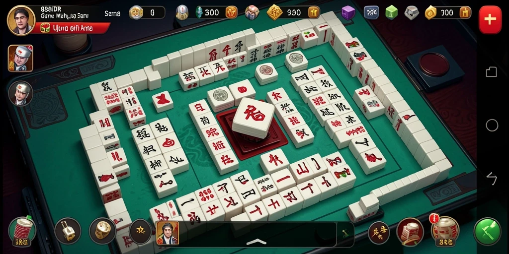 Screenshot utama 888IDR menampilkan gameplay Mahjong yang menarik.