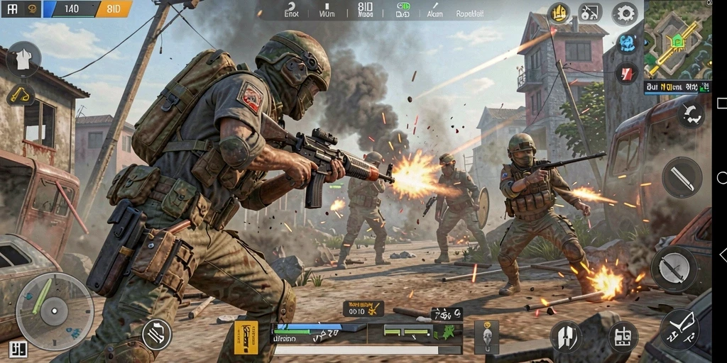 Tampilan gameplay intens di 8ID dengan pertempuran seru.