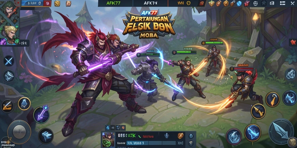 Gameplay seru AFK77 dengan karakter beragam dan pertempuran strategis.