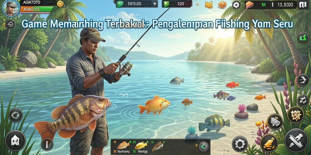 Screenshot ASIKTOTO menampilkan gameplay memancing yang seru dan menarik.