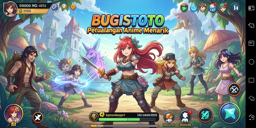 Tampilan menarik dari gameplay dan karakter Anime di BUGISTOTO.