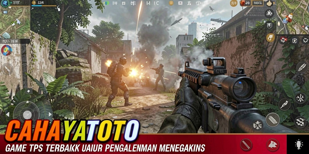 Screenshot CAHAYATOTO menampilkan aksi seru dalam pertempuran TPS.