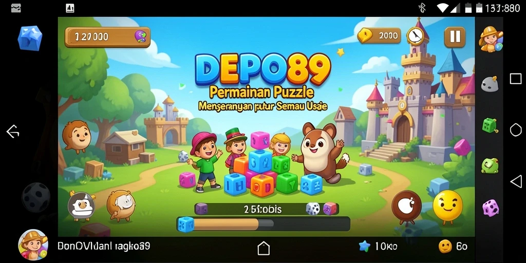 Tampilan gameplay DEPO89 dengan tantangan puzzle yang menarik.