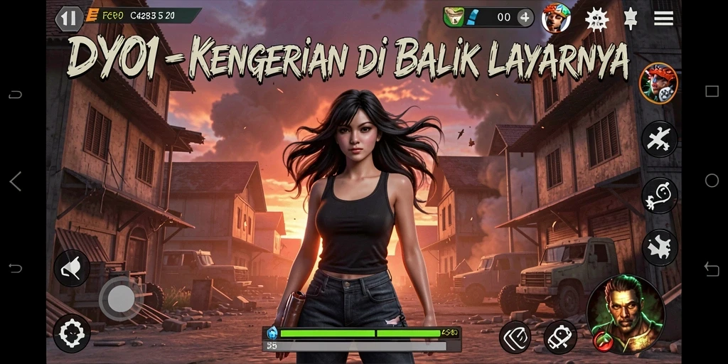 Gameplay Horror yang menegangkan di DYO1 dengan suasana mencekam.