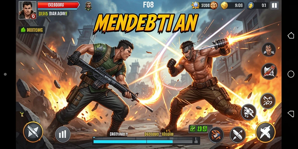 Tampilan gameplay F08 yang penuh aksi dan adrenalin.
