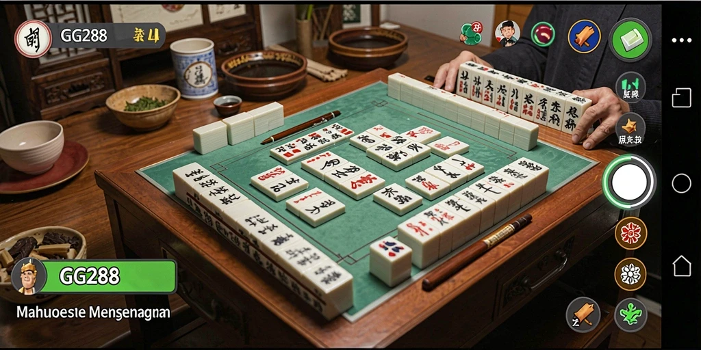 Tampilan gameplay seru GG288 dengan berbagai level Mahjong.