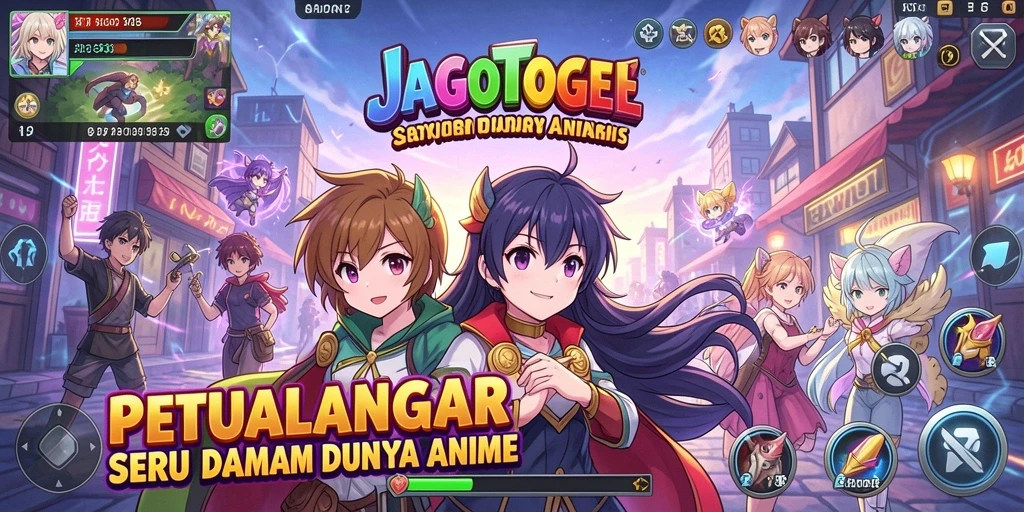 Tampilan gameplay seru dan karakter Anime ikonik di JAGOTOGEL.