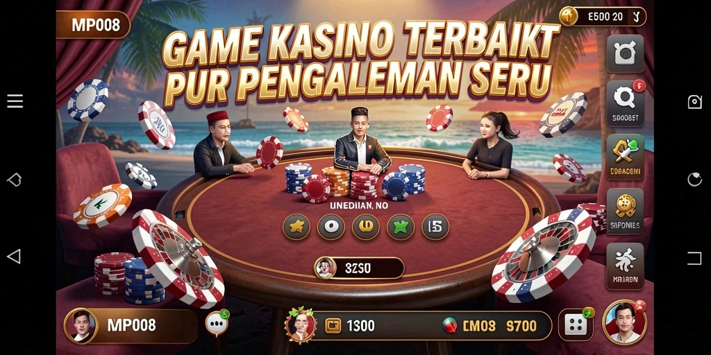 Screenshot MPO08 menampilkan pemain yang menikmati permainan Kasino yang seru.