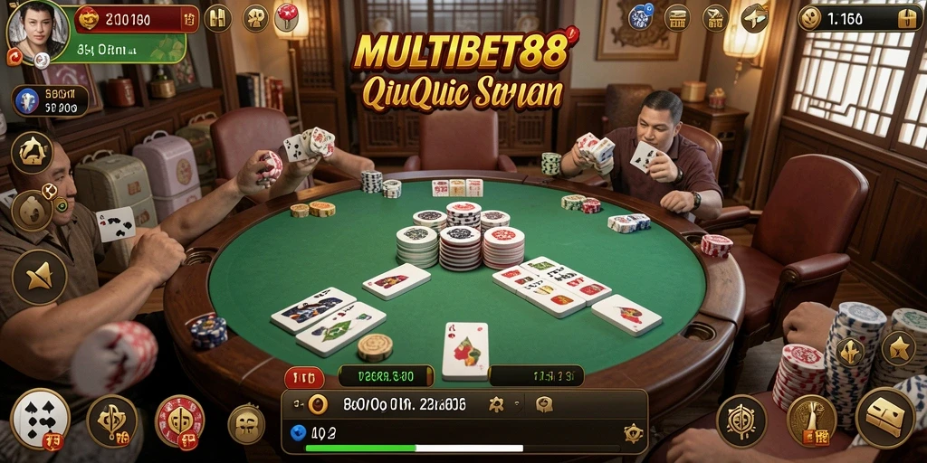 Screenshot utama MULTIBET88 menampilkan aksi gameplay QiuQiu yang mengasyikkan.