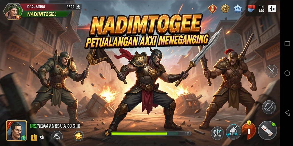 Tampilan gameplay menegangkan dari NADIMTOGEL saat beraksi.