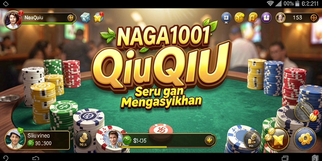 Screenshot gameplay NAGA1001 menampilkan keseruan bermain QiuQiu.