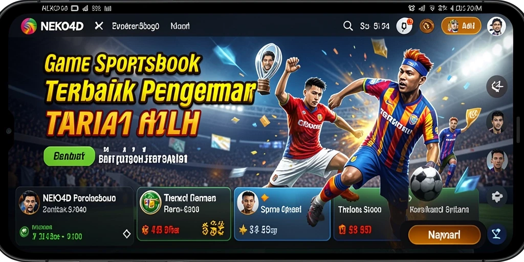 Tampilan gameplay <strong>NEKO4D</strong> yang menarik dengan fitur sportsbook terbaru.