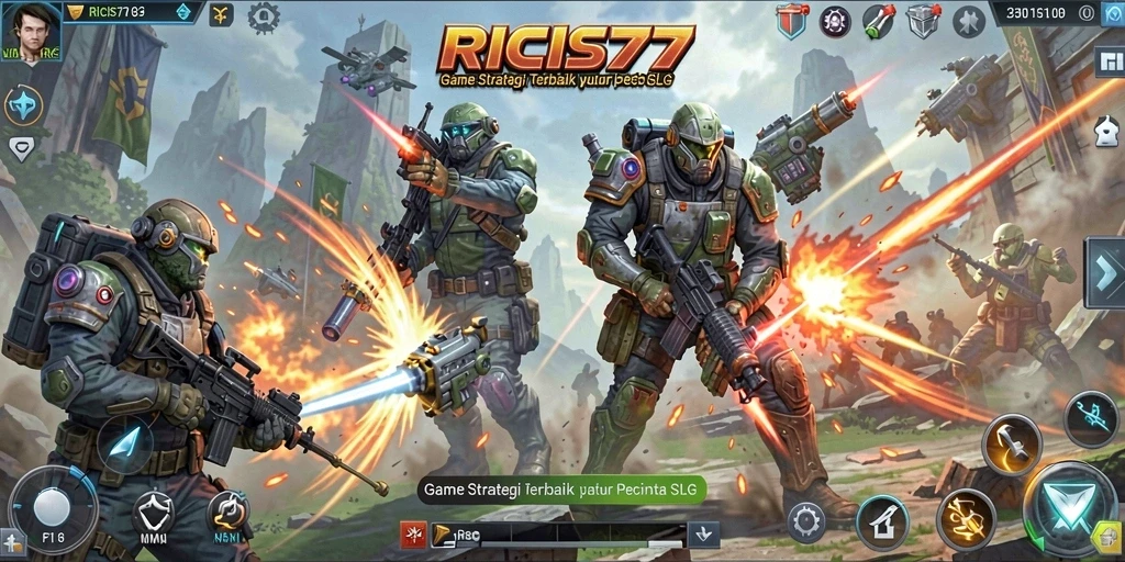 Tampilan gameplay RICIS77 dengan strategi SLG yang mendalam.
