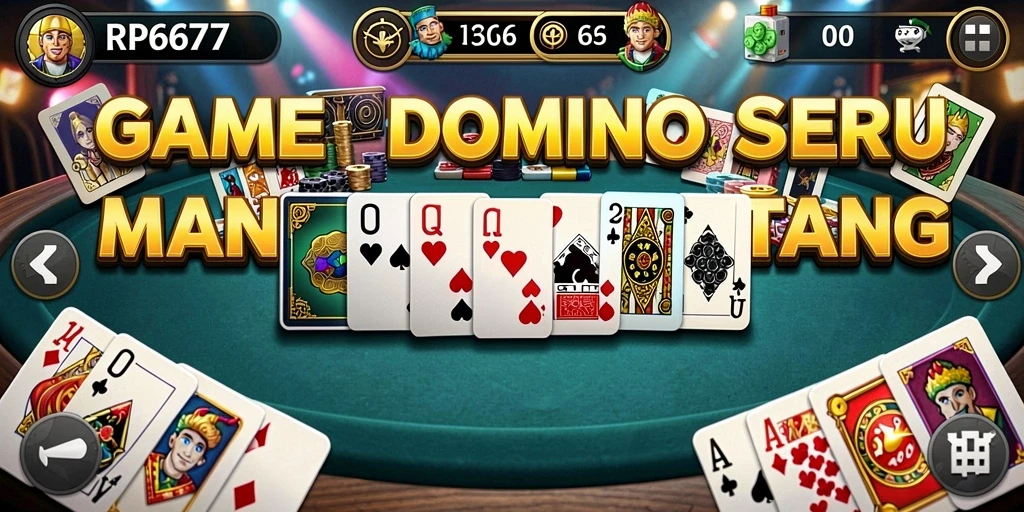 Tampilan gameplay seru di RP6677, nikmati keseruan bermain domino.