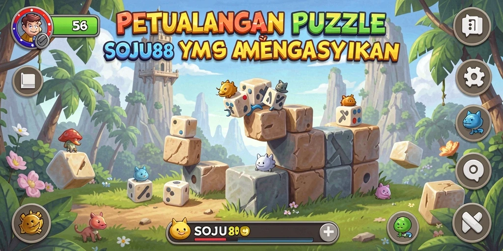 Tangkapan layar gameplay SOJU88 yang menampilkan tingkat keseruan puzzle.