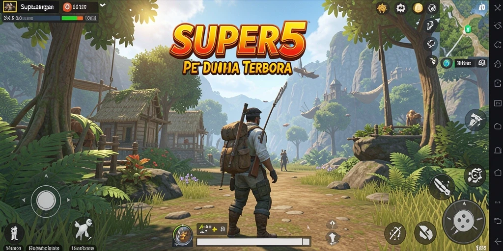 Tangkapan layar utama dari gameplay Open World SUPER5 yang menakjubkan.
