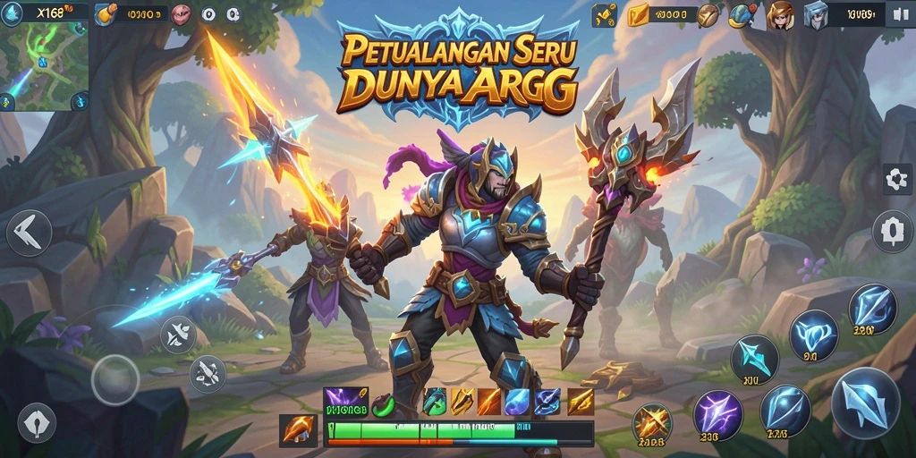 Tampilan utama gameplay <strong>X168</strong> yang menampilkan aksi pertempuran menegangkan.
