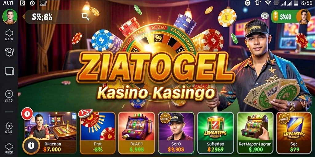 Screenshot gameplay ZIATOGEL menampilkan suasana kasino yang menarik dan interaktif.